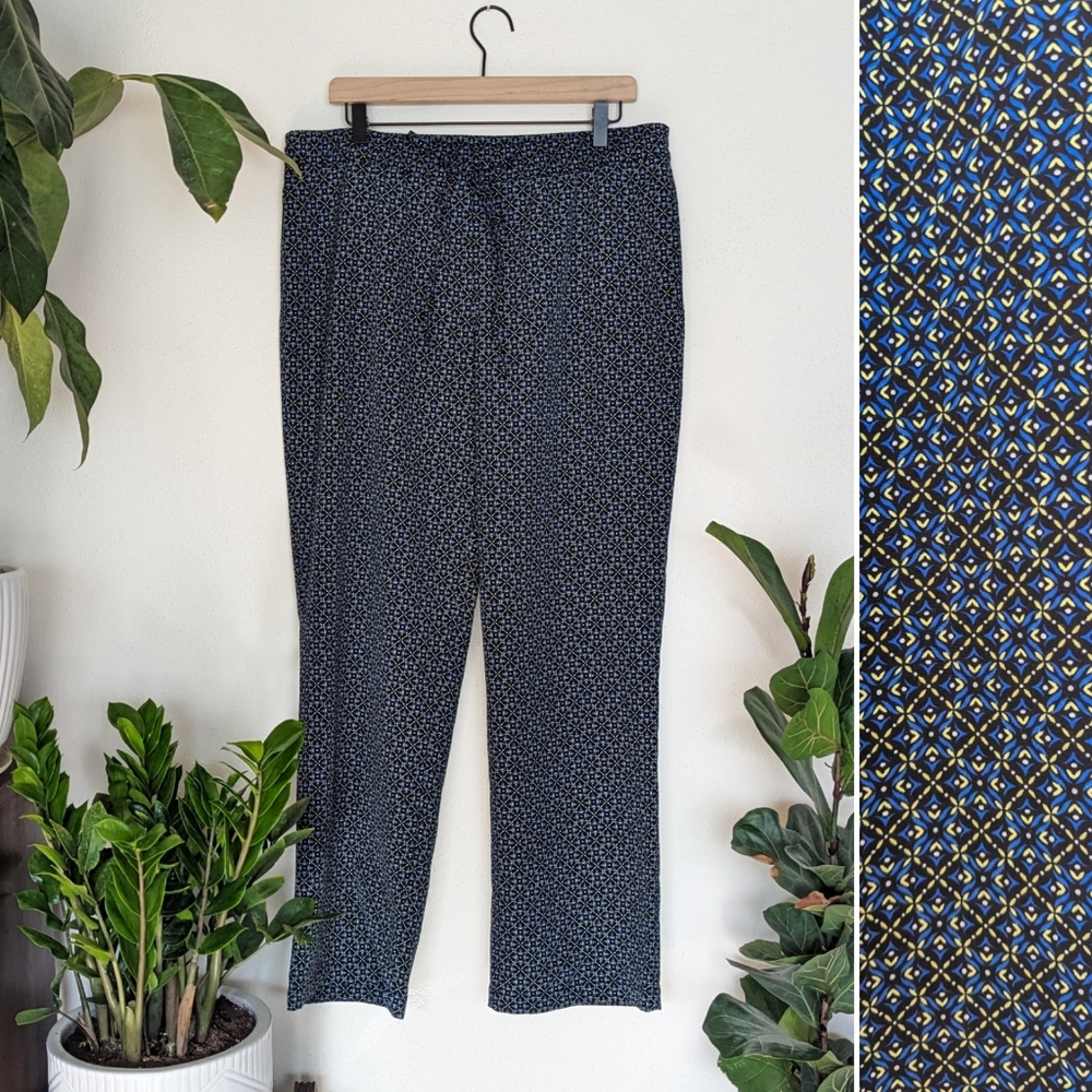 Talbots | 14 | Patterned Pull On Drawstring Pant